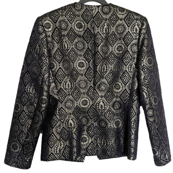 Vintage oversized blazer 80's jacquard sz S/M - Picture 2 of 8